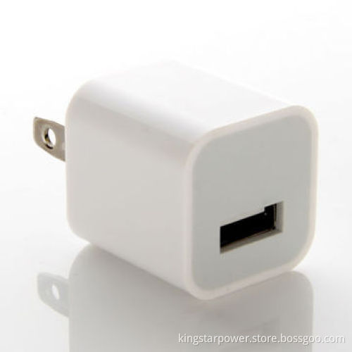 USB Power Adapters for Mobile Phone, US/EU Plug, Black/White